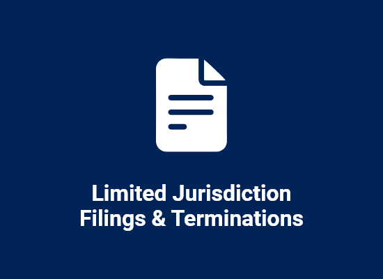 Limited Jurisdiction Filings & Terminations tile